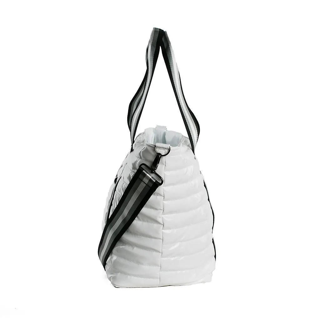 Think Royln - Wingman White Patent Tote Bag