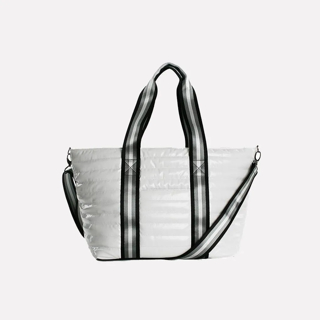 Think Royln - Wingman White Patent Tote Bag