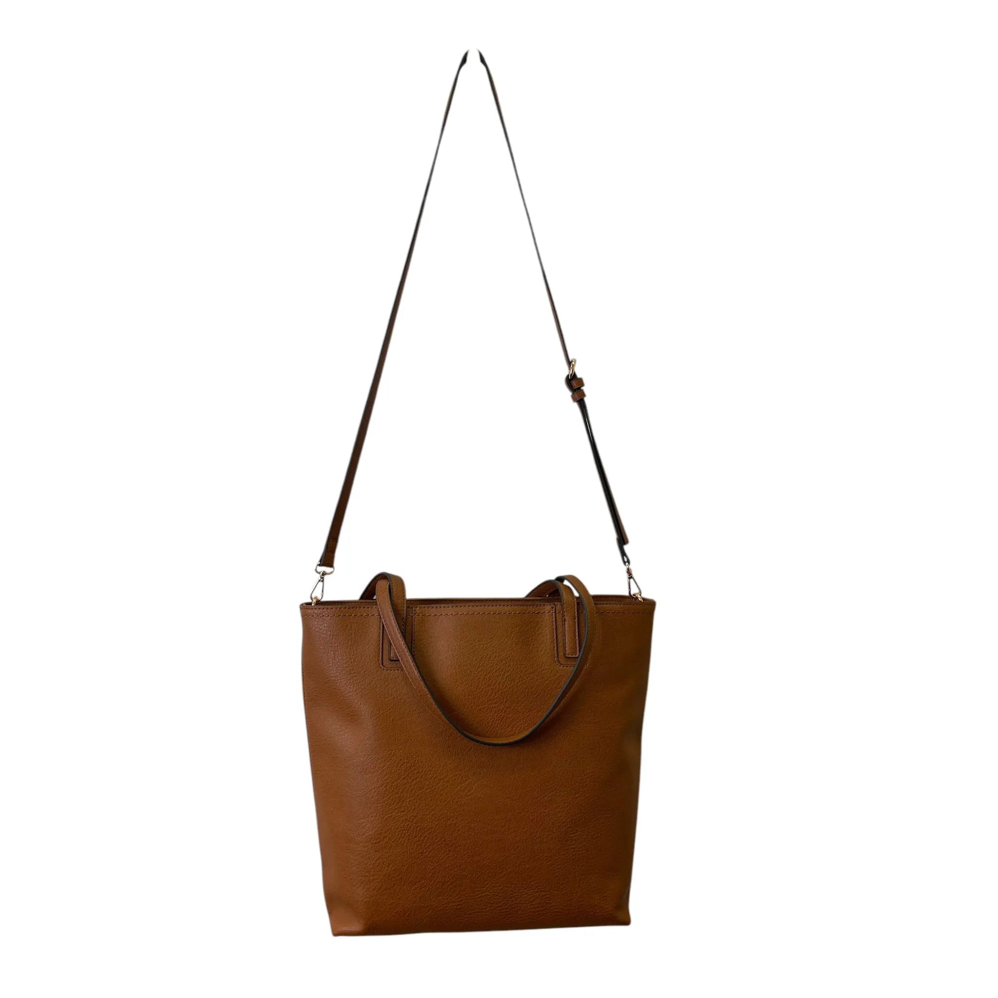 Tote Vegan Leather By Lc Lauren Conrad In Brown, Size:Large