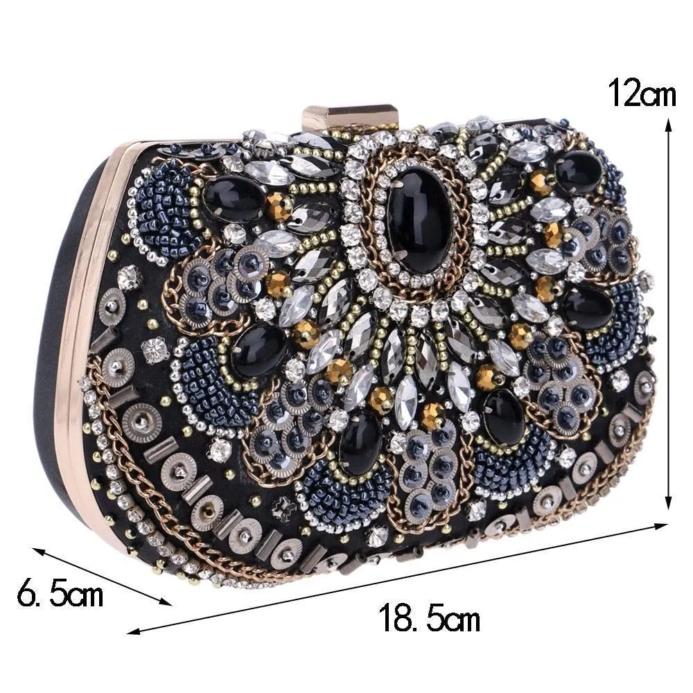 Women evening bags beaded wedding handbags clutch purse evening bag