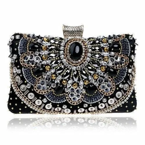 Women evening bags beaded wedding handbags clutch purse evening bag