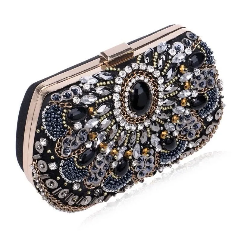 Women evening bags beaded wedding handbags clutch purse evening bag