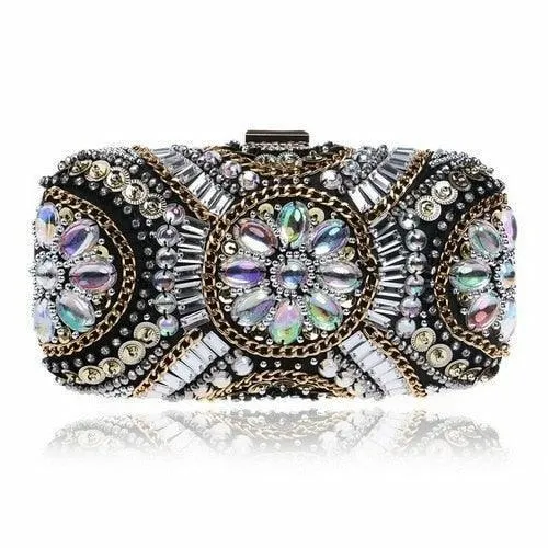 Women evening bags beaded wedding handbags clutch purse evening bag