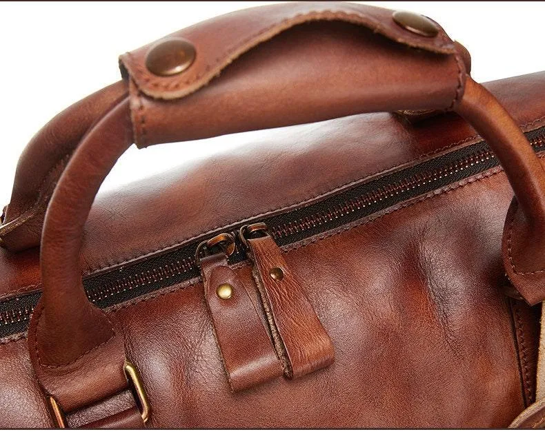 Women Full Grain Leather Duffel Bag, Handmade Men Travel duffel Bag, Vintage duffel, Overnight bag, Weekender Bag Best Unisex Gift